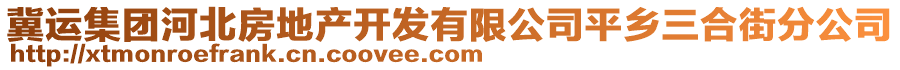 冀運(yùn)集團(tuán)河北房地產(chǎn)開(kāi)發(fā)有限公司平鄉(xiāng)三合街分公司