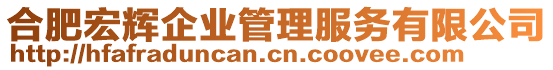 合肥宏輝企業(yè)管理服務(wù)有限公司