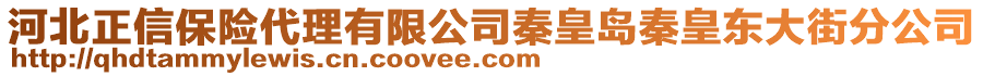 河北正信保險代理有限公司秦皇島秦皇東大街分公司