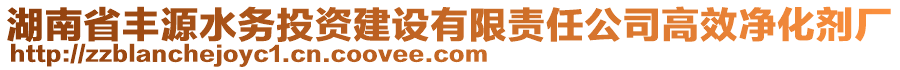 湖南省豐源水務(wù)投資建設(shè)有限責(zé)任公司高效凈化劑廠