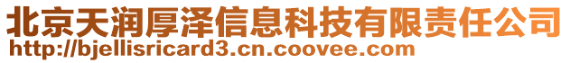 北京天潤厚澤信息科技有限責(zé)任公司