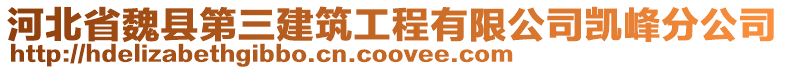 河北省魏縣第三建筑工程有限公司凱峰分公司