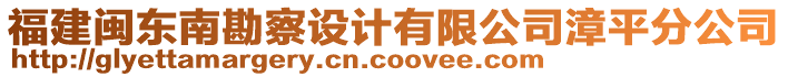 福建閩東南勘察設計有限公司漳平分公司