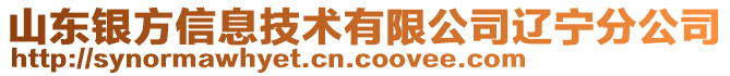 山東銀方信息技術(shù)有限公司遼寧分公司