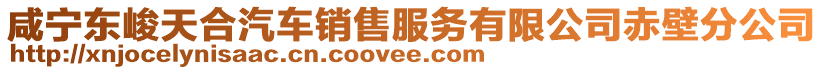 咸寧東峻天合汽車(chē)銷售服務(wù)有限公司赤壁分公司