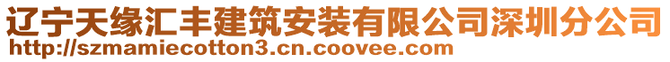 遼寧天緣匯豐建筑安裝有限公司深圳分公司