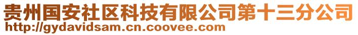 貴州國安社區科技有限公司第十三分公司