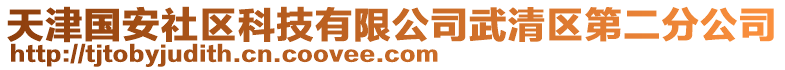 天津國安社區科技有限公司武清區第二分公司