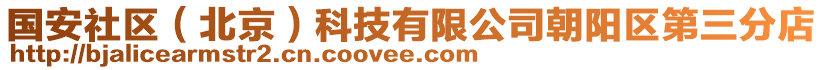 國(guó)安社區(qū)(北京)科技有限公司朝陽(yáng)區(qū)第三分店
