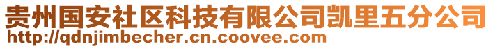 貴州國安社區科技有限公司凱里五分公司