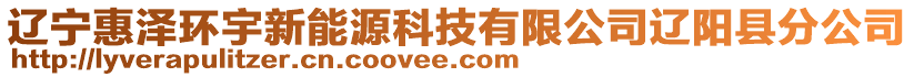 遼寧惠澤環(huán)宇新能源科技有限公司遼陽縣分公司