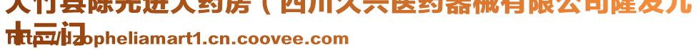 大竹縣陳先進(jìn)大藥房（四川久興醫(yī)藥器械有限公司隆發(fā)九
十三門