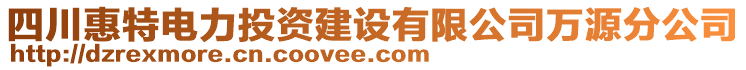 四川惠特電力投資建設有限公司萬源分公司