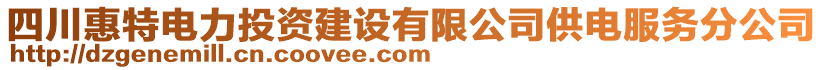 四川惠特電力投資建設(shè)有限公司供電服務(wù)分公司