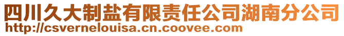 四川久大制鹽有限責任公司湖南分公司