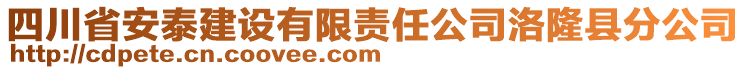 四川省安泰建設(shè)有限責(zé)任公司洛隆縣分公司