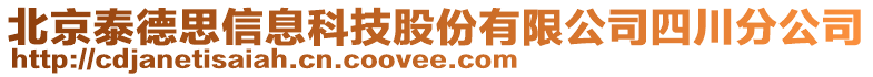 北京泰德思信息科技股份有限公司四川分公司