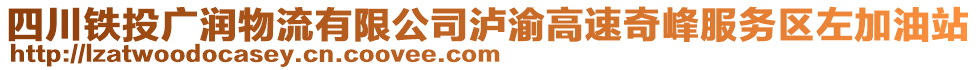 四川鐵投廣潤物流有限公司瀘渝高速奇峰服務區(qū)左加油站