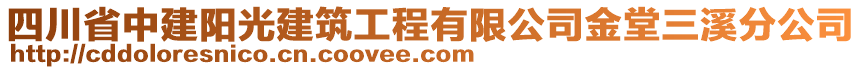 四川省中建陽光建筑工程有限公司金堂三溪分公司