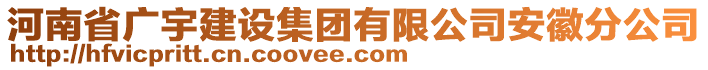 河南省廣宇建設(shè)集團(tuán)有限公司安徽分公司