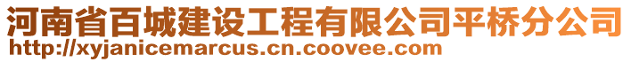 河南省百城建設(shè)工程有限公司平橋分公司