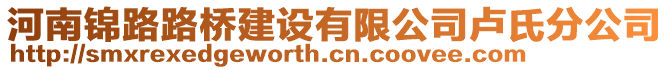 河南錦路路橋建設有限公司盧氏分公司