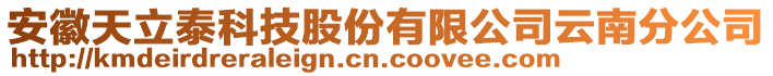 安徽天立泰科技股份有限公司云南分公司