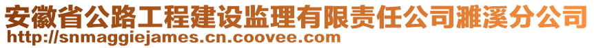 安徽省公路工程建設(shè)監(jiān)理有限責(zé)任公司濉溪分公司