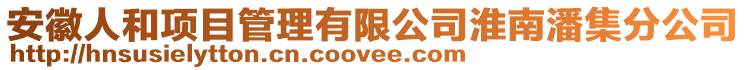 安徽人和項(xiàng)目管理有限公司淮南潘集分公司