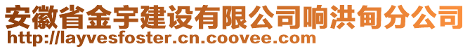 安徽省金宇建設(shè)有限公司響洪甸分公司