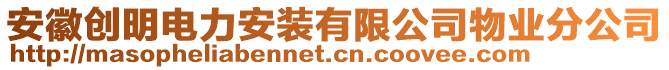 安徽創明電力安裝有限公司物業分公司