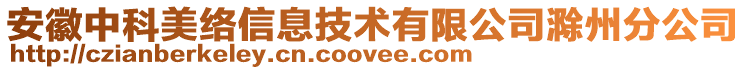 安徽中科美絡(luò)信息技術(shù)有限公司滁州分公司