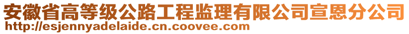 安徽省高等級公路工程監(jiān)理有限公司宣恩分公司