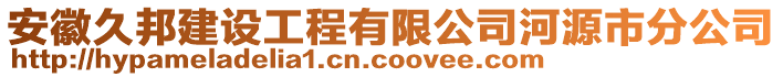 安徽久邦建設(shè)工程有限公司河源市分公司