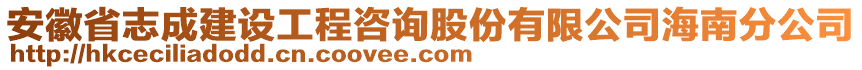 安徽省志成建設工程咨詢股份有限公司海南分公司