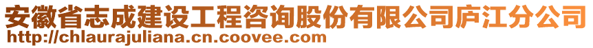 安徽省志成建設(shè)工程咨詢股份有限公司廬江分公司