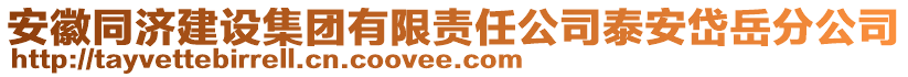 安徽同濟(jì)建設(shè)集團(tuán)有限責(zé)任公司泰安岱岳分公司