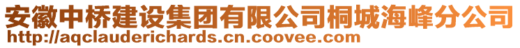 安徽中橋建設集團有限公司桐城海峰分公司