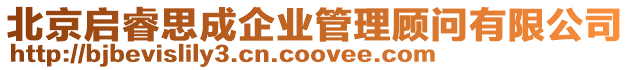 北京啟睿思成企業管理顧問有限公司