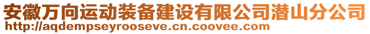 安徽萬向運動裝備建設有限公司潛山分公司