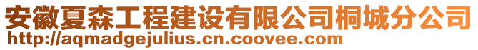 安徽夏森工程建設(shè)有限公司桐城分公司