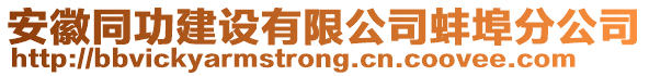 安徽同功建設(shè)有限公司蚌埠分公司