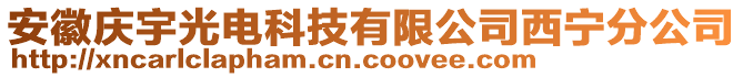 安徽慶宇光電科技有限公司西寧分公司