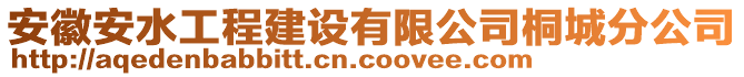 安徽安水工程建設(shè)有限公司桐城分公司