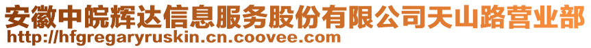 安徽中皖輝達(dá)信息服務(wù)股份有限公司天山路營業(yè)部