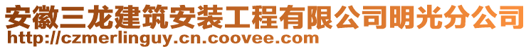 安徽三龍建筑安裝工程有限公司明光分公司