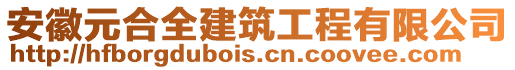 安徽元合全建筑工程有限公司