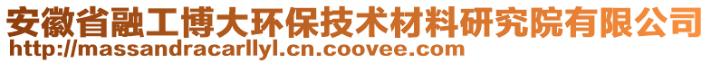 安徽省融工博大環(huán)保技術(shù)材料研究院有限公司