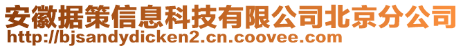 安徽據(jù)策信息科技有限公司北京分公司