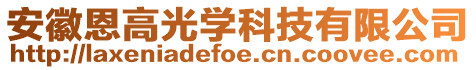 安徽恩高光學科技有限公司